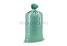 Мешок для белья с завязками из медицинской клеенки с ПВХ покрытием, цвет зеленый